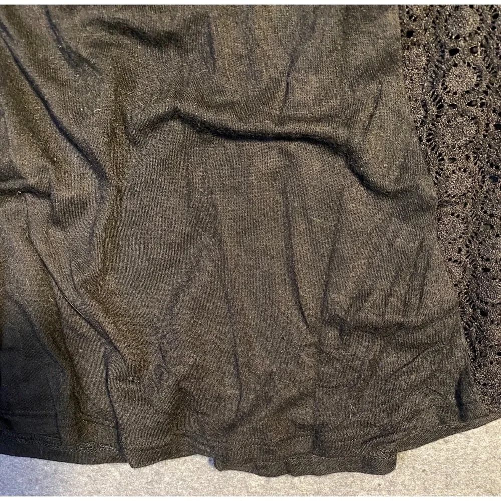 Vintage‎ HARLEY DAVIDSON Lace Back Rhinestone Women's LONG SLEEVE black SMALL